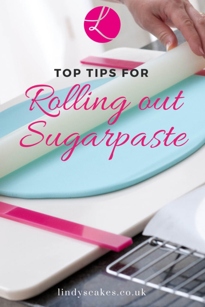 Rolling out sugarpaste using white fat