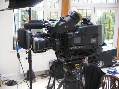 The two main filming cameras