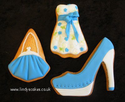 Lindy's aqua fashion cookie collection