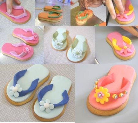 Flip flops made on the summer cookies workshop