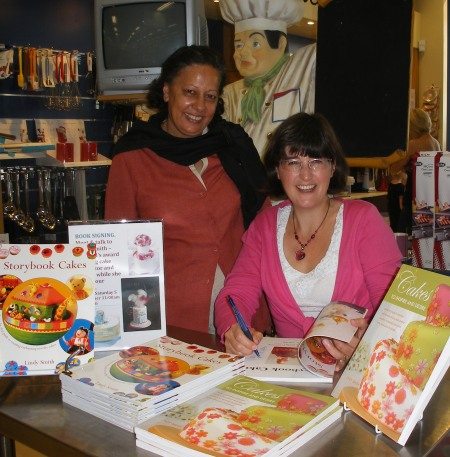 Lindy signing books at Kitchenware plus Brisbane