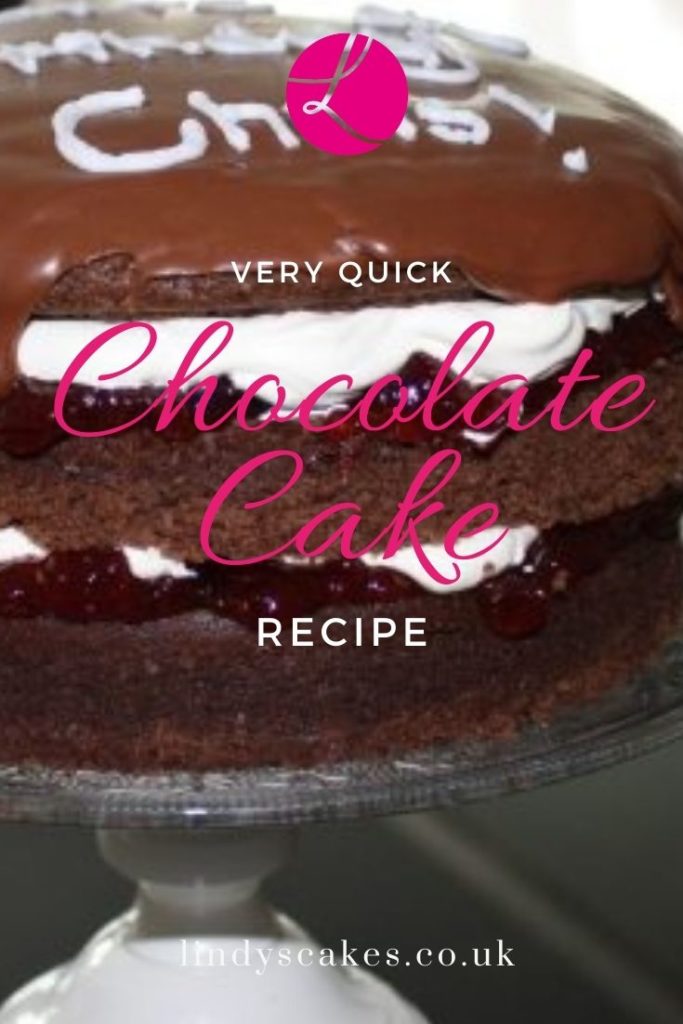 Very quick chocolate cake recipe