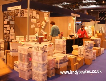 Setting up our stand - Cake International