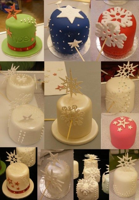 Wonderfully festive mini snowflake cakes