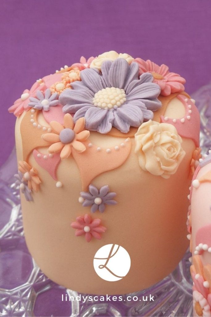 Opalescent inspired mini cake by Lindy Smith