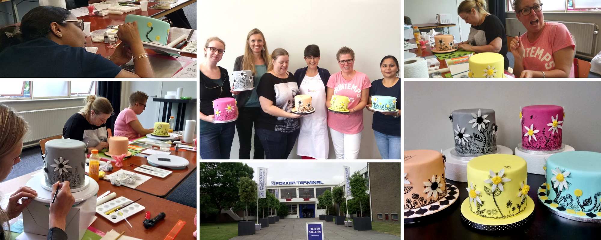 International cake decorating tutor Lindy Smith teaches in Holland at the Mjam Taart Cake & Bake Experience