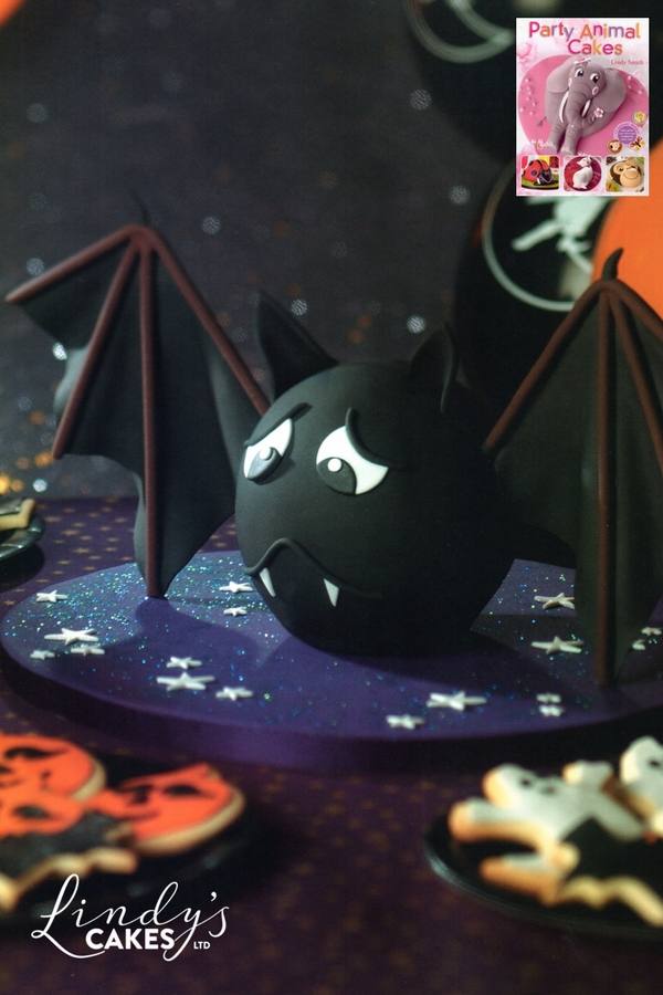 Halloween bat cake from 'Party animal cakes' book