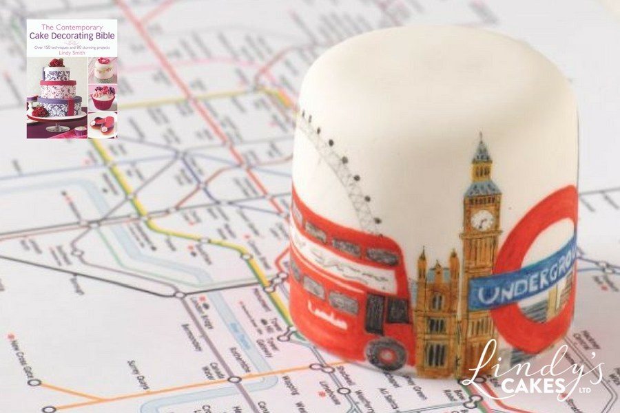 London inspired mini cake see the sights on a cake by Lindy Smith