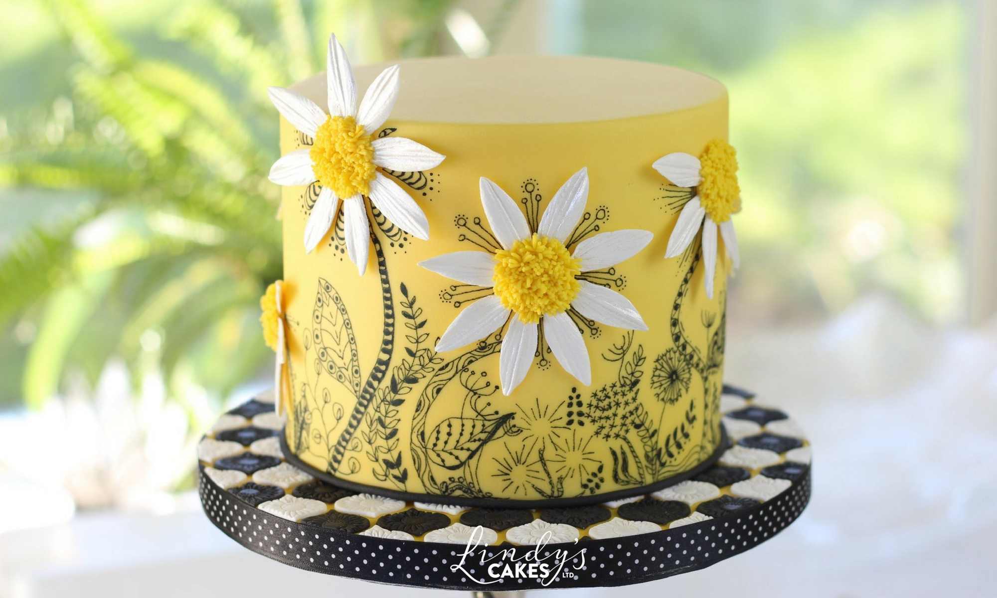 One of Lindy's lovely doodle cake decorating ideas - doodle daisies