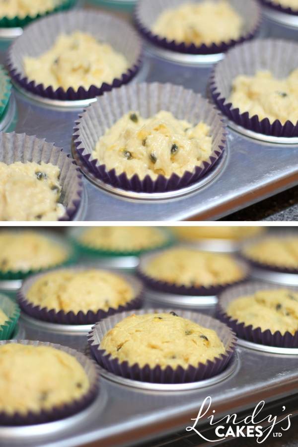 baking passion fruit cupcakes - delicious!