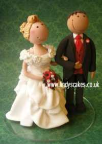 Wedding Cake Sugar Toppers - Bride and Groom