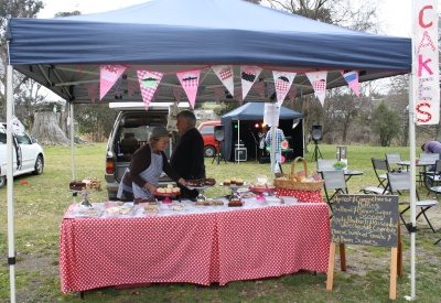 Lovely cake stall at the taupo market