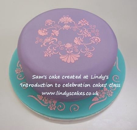 purple and blue cake
