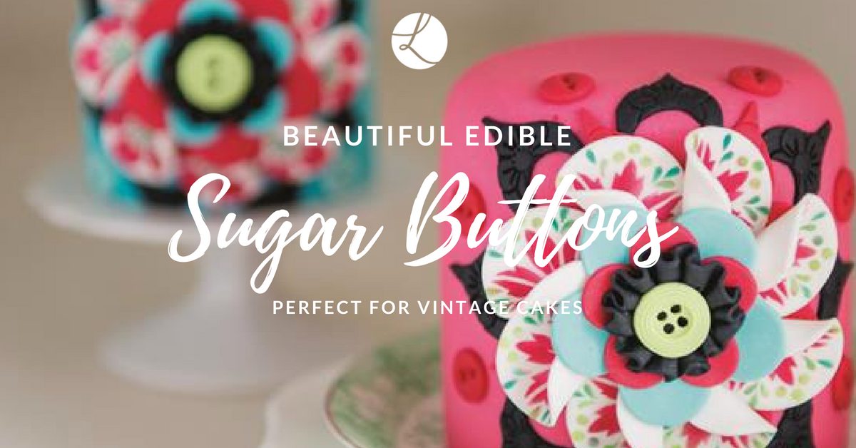 Beautiful edible sugar buttons perfect for vintage style cakes