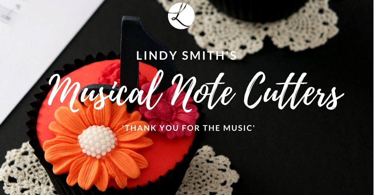 musical note cutters by Lindy's Cakes - thank you for the music