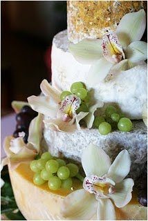 A Wedding Cake made out of Cheese
