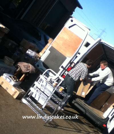Loading the van for the Cake Internatioanl show at the NEC