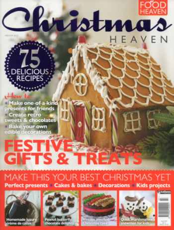 Lindy's mini cakes decorated with delicate sugar snowflakes feature in Christmas Heaven magazine