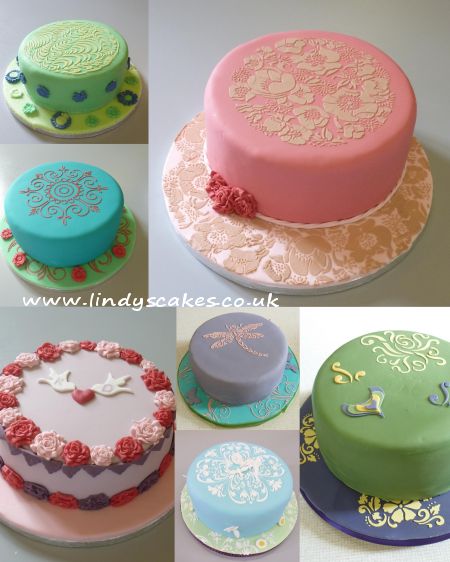 Cakes created in class by Lindy's students