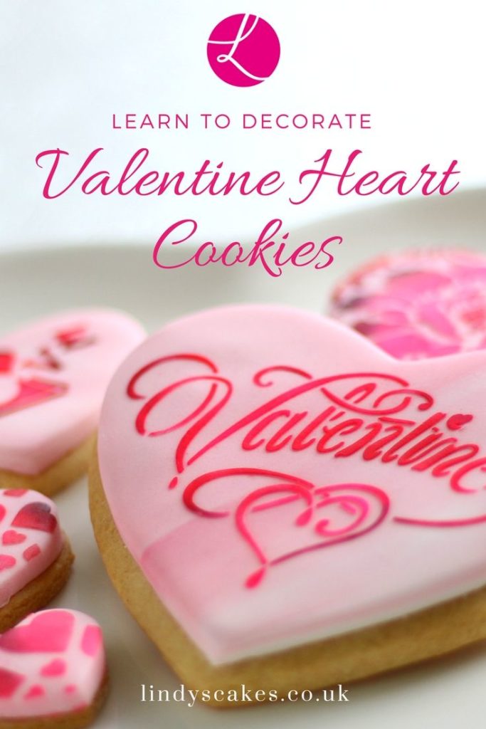 Learn to decorate Valentine heart cookies