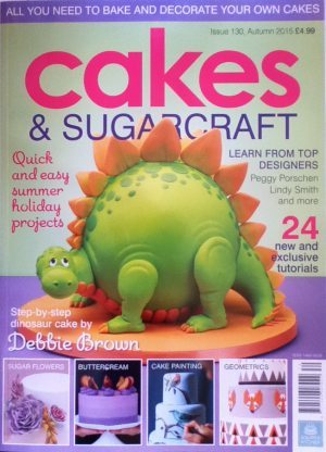 cover of the Cakes and Sugarcraft magazine - Lindy Smith mentioned as a top designer