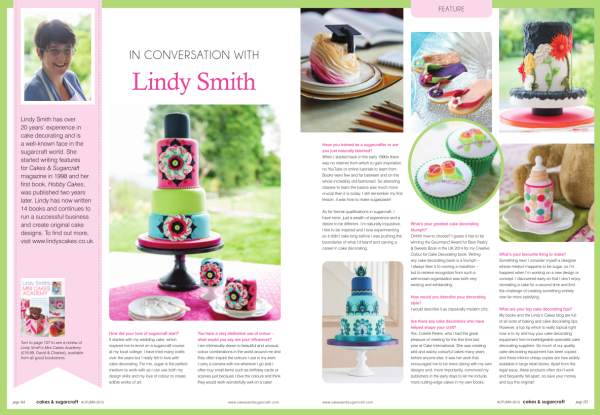 Read about what inspires Lindy and some of her top cake decorating tips