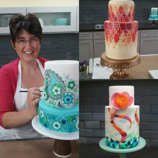 Lindy Smith's completed celebration cakes for her 2016 craftsy class