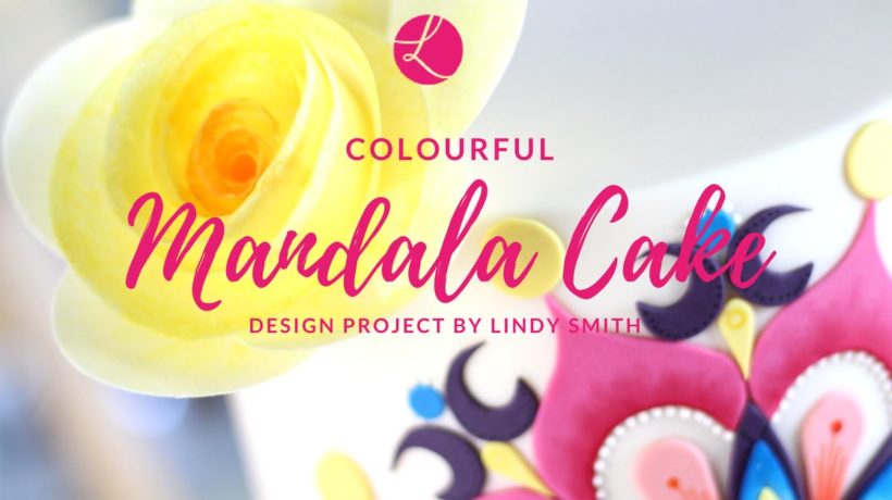 Colourful mandala cake design project by Lindy Smith