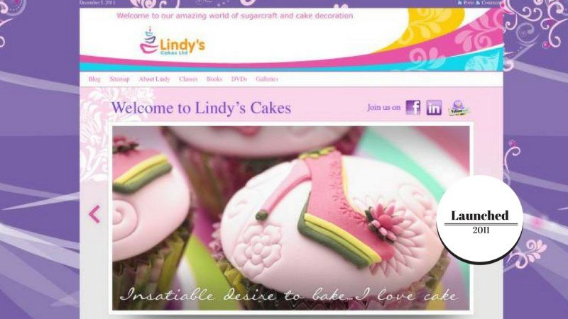 The second Lindy's Cakes website launched in 2011