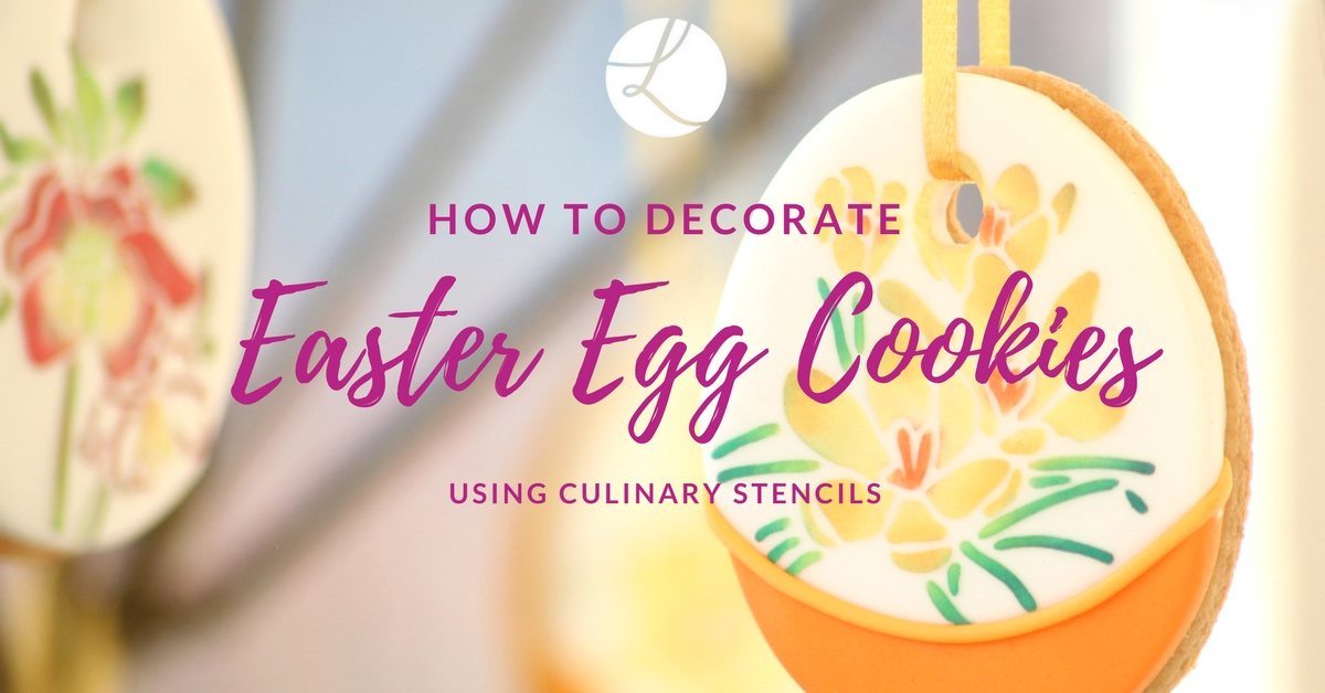 How to decorate Easter egg cookies using stencils