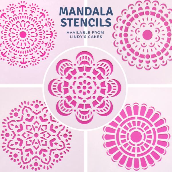 Mandala Stencils available from Lindy's Cakes
