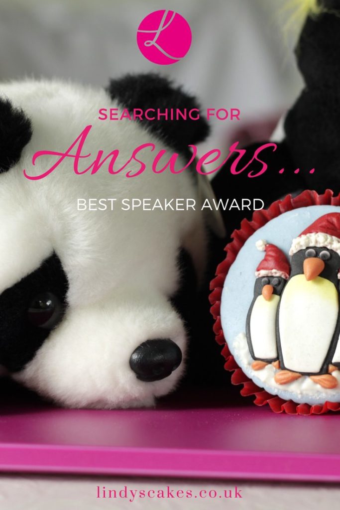 Searching for answers - best speaker award
