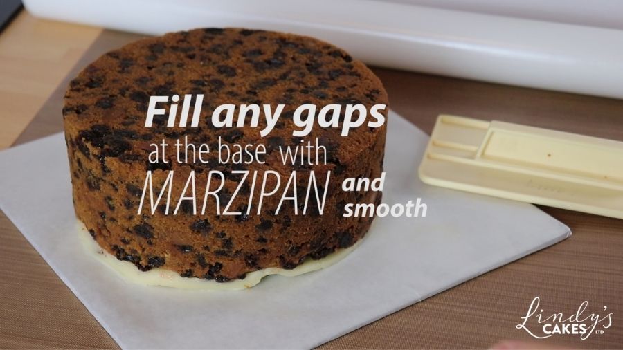filling any gaps with marzipan