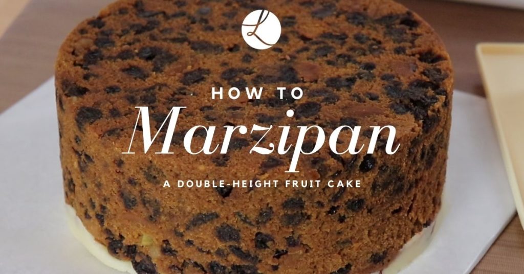 How to marzipan a double height fruit cake