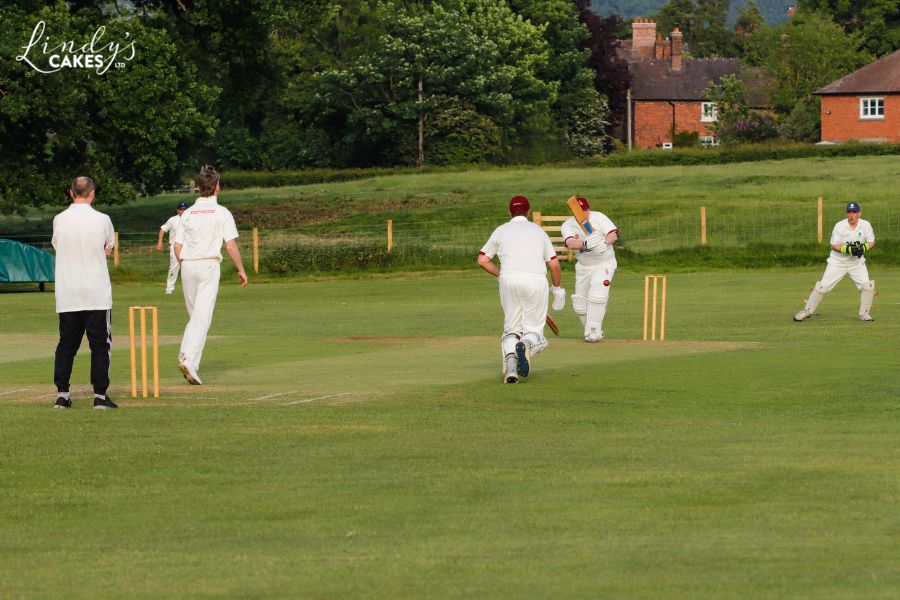 A cricket game at Wroxeter cricket club