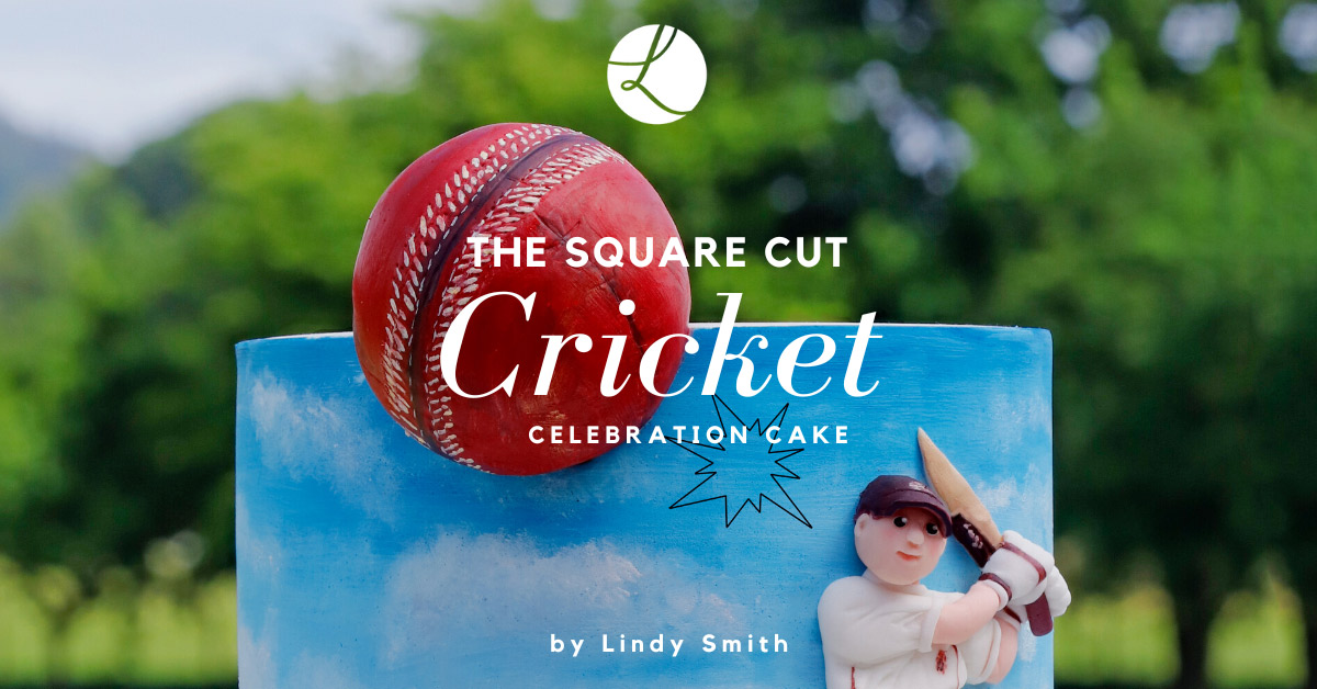 the square cut - cricket celebration cake by Lindy Smith