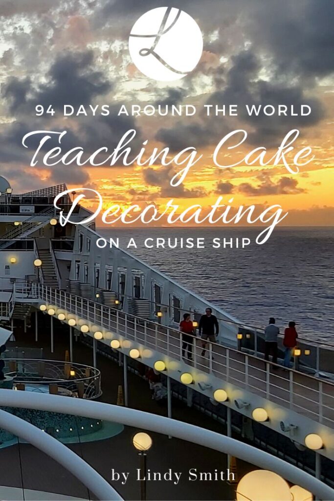 teaching cake decorating on a cruise ship 