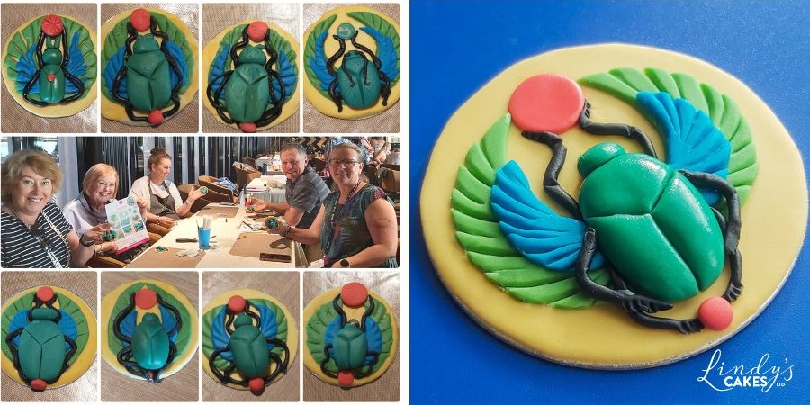 Scarab cake decorating class with lindy Smith