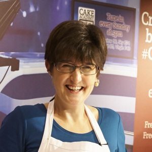 Lindy Smith demonstrating for Creat and Craft at Cake International at the NEC